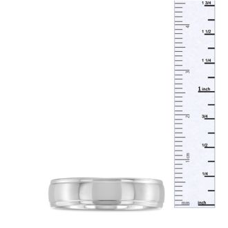 6 MM Polished Men's Titanium Ring Wedding Band