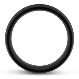 8 MM Black High Polish Men's Titanium Ring Wedding Band