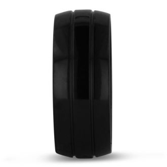 8 MM Black High Polish Men's Titanium Ring Wedding Band