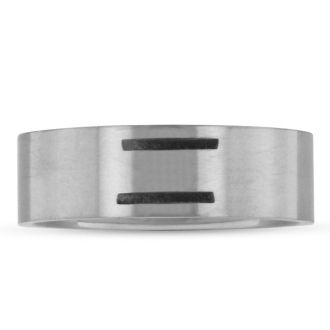 8 MM Brushed Finish Equality Men's Titanium Ring Wedding Band