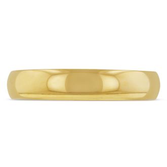 4mm Gold Polished Titanium Wedding Band
