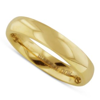 4mm Gold Polished Titanium Wedding Band
