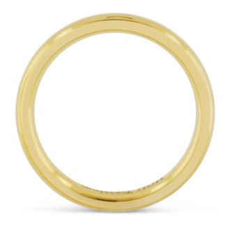 4mm Gold Polished Titanium Wedding Band
