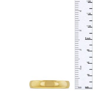 4mm Gold Polished Titanium Wedding Band
