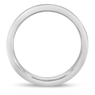 6 MM Brushed Finish Curved Men's Titanium Ring Wedding Band