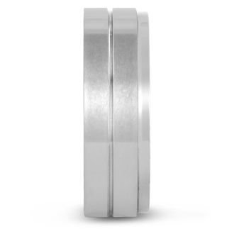 8 MM Brushed Finish Men's Titanium Ring Wedding Band
