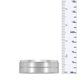 8 MM Brushed Finish Men's Titanium Ring Wedding Band