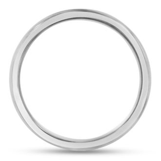6 MM Brushed Finish Grooved Men's Titanium Ring Wedding Band