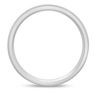 7 MM Polished Textured Men's Titanium Ring Wedding Band