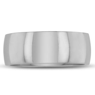 8mm Polished Titanium Wedding Band
