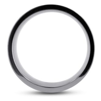 10 MM Polished Grooved Men's Titanium Ring Wedding Band