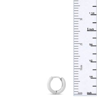 Men's 7 MM Two Tone Black Stainless Steel Hoop Huggie Earring