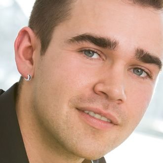 Men's 7 MM Two Tone Black Stainless Steel Hoop Huggie Earring