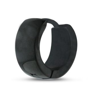 Matte black hoop earrings cheap
