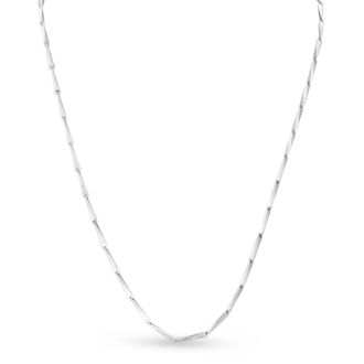 Ladies Stainless Steel Textured Chain Necklace, 24 Inches

