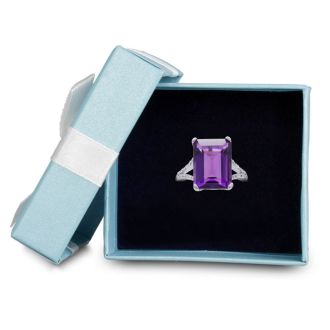Unreal, Massive 10 Carat Vibrant Amethyst and Diamond Ring! Killer Ring, Killer Price!