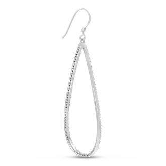 1ct Diamond Teardrop Dangle Earrings Crafted In Solid Sterling Silver