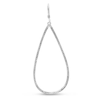 1ct Diamond Teardrop Dangle Earrings Crafted In Solid Sterling Silver
