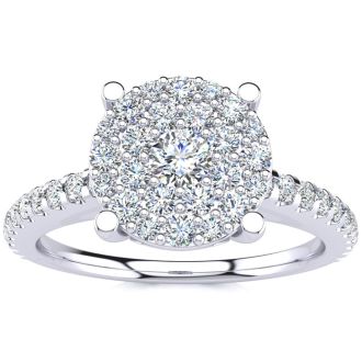 1/2ct Pave Diamond Engagement Ring
