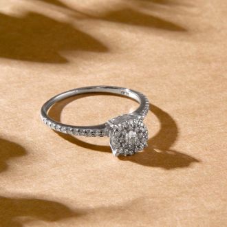 1/2ct Pave Diamond Engagement Ring
