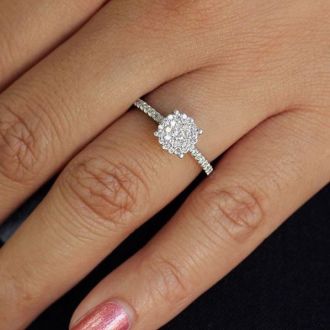 1/2ct Pave Diamond Engagement Ring
