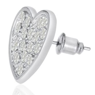 Swarovski Elements Heart Stud Earrings