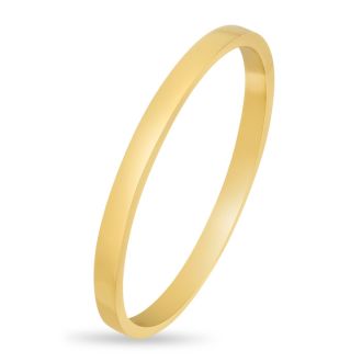 Gold Band Ring Crafted In 14 Karat Yellow Gold Over Sterling Silver