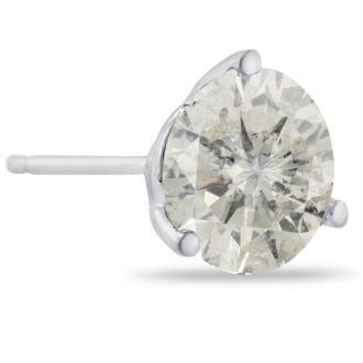 2 Carat Diamond Martini Stud Earrings In 14 Karat White Gold