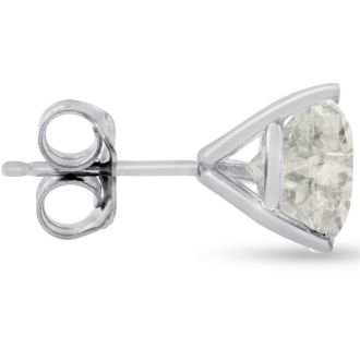 2 Carat Diamond Martini Stud Earrings In 14 Karat White Gold