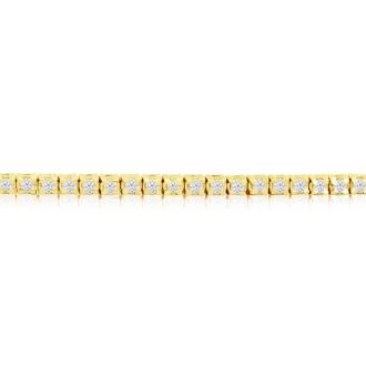 1.70 Carat Diamond Tennis Bracelet In 14 Karat Yellow Gold, 6 Inches