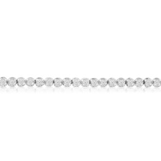 1.70 Carat Diamond Tennis Bracelet In 14 Karat White Gold, 6 Inches