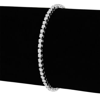 1.70 Carat Diamond Tennis Bracelet In 14 Karat White Gold, 6 Inches