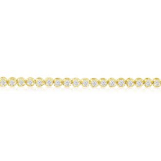2.11 Carat Diamond Tennis Bracelet In 14 Karat Yellow Gold, 7 1/2 Inches