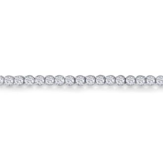 3.21 Carat Diamond Tennis Bracelet In 14 Karat White Gold, 7 1/2 Inches