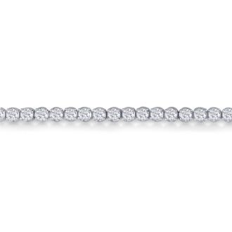 3.21 Carat Diamond Tennis Bracelet In 14 Karat White Gold, 7 1/2 Inches