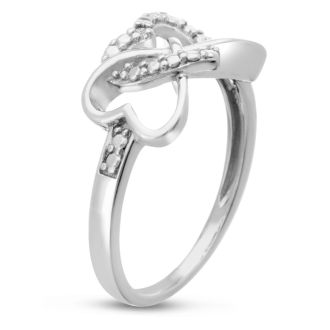 Triple Heart Diamond Infinity Ring
