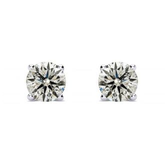 1/2 Carat Diamond Stud Earrings In 14 Karat White Gold as Featured on The Doctors
