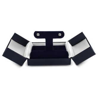 1/2 Carat Diamond Stud Earrings In 14 Karat White Gold as Featured on The Doctors