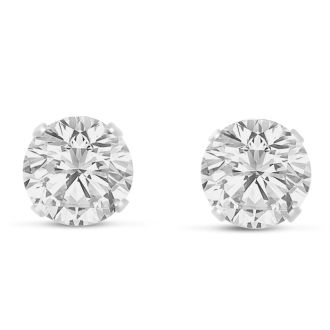 4ct CZ Stud Earrings in Sterling Silver

