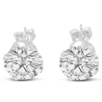 4ct CZ Stud Earrings in Sterling Silver
