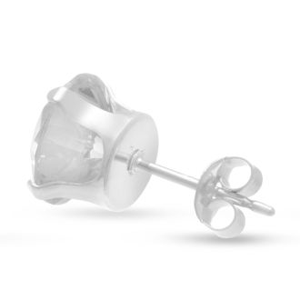 4ct CZ Stud Earrings in Sterling Silver
