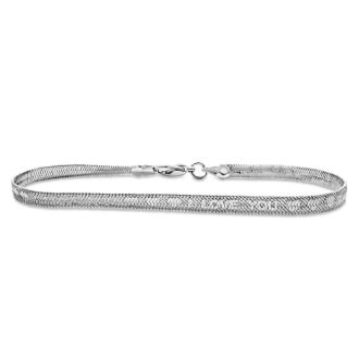 I Love You Engraved Herringbone Chain Bracelet. Perfect For Your Loved One, Or Maybe Mom?
