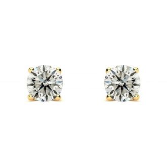 1/5 Carat Diamond Stud Earrings In 14 Karat Yellow Gold