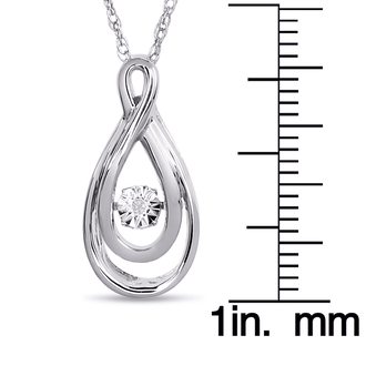 Shimmering Stars Diamond Teardrop Necklace With 18" Free Chain.