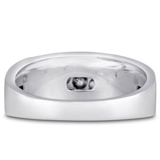 Men's 1ct Diamond Ring In 10K White Gold