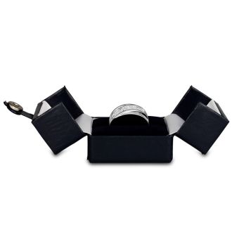 Men's 1ct Diamond Ring In 10K White Gold