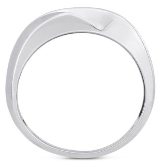 Men's 1/2ct Diamond Ring In 10K White Gold