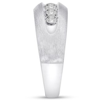 Men's 1ct Diamond Ring In 14K White Gold