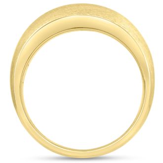 Men's 1ct Diamond Ring In 14K Yellow Gold