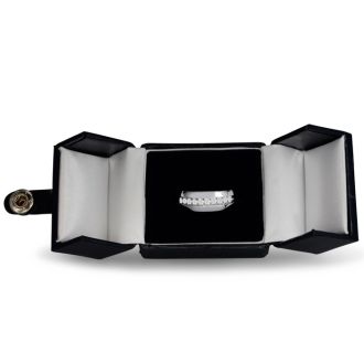 Men's 1/2ct Diamond Ring In 10K White Gold